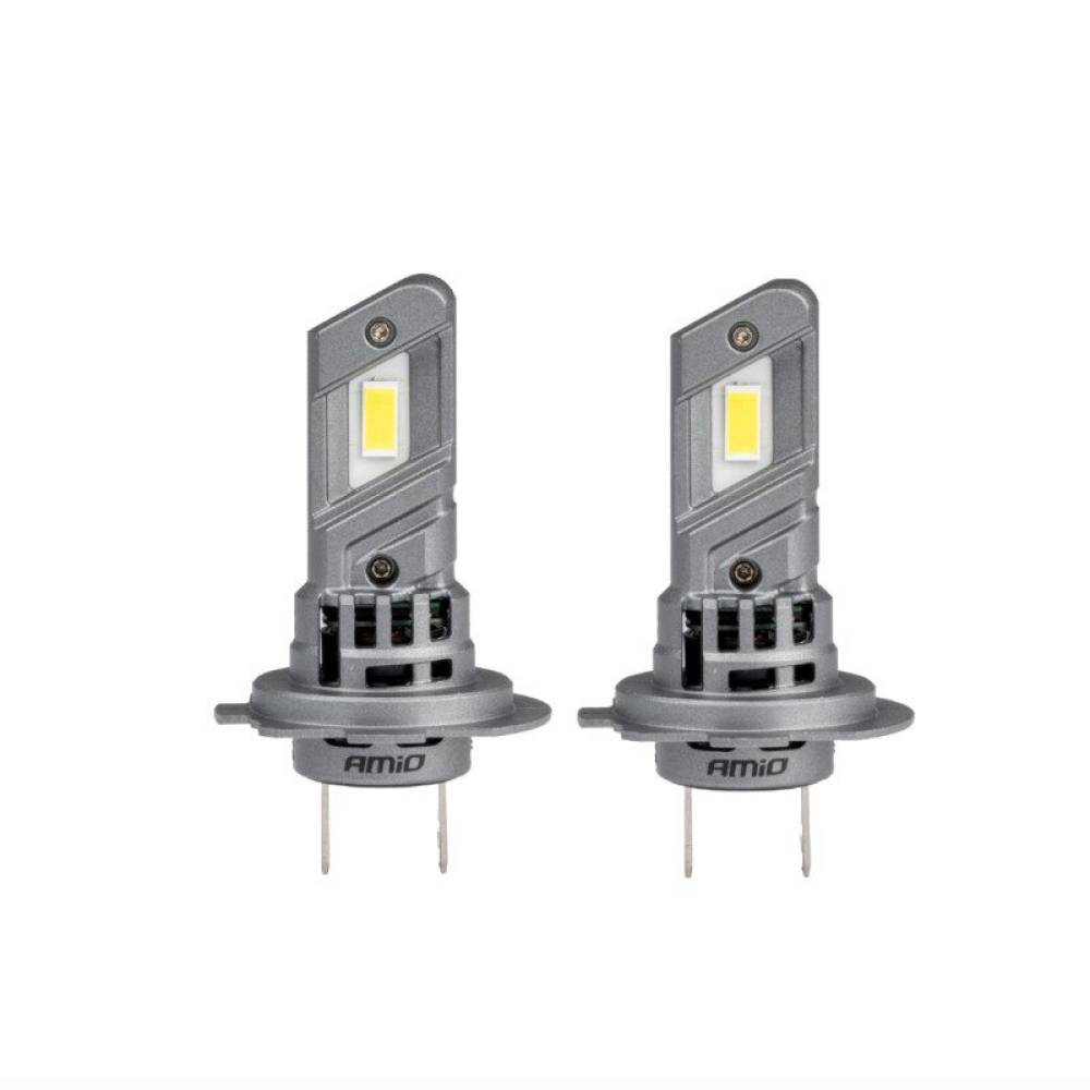Set 2 becuri  H7, LED, 11-18V, 40W, 3580lm, 6000K, cu radiator, X5 Winger Series, 03946 Amio