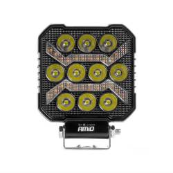 Proiector lucru 110x110, LED, cu pozitie galbena, 9-36V 54W, 10000lm, 6500K, spot, 04209 Amio 