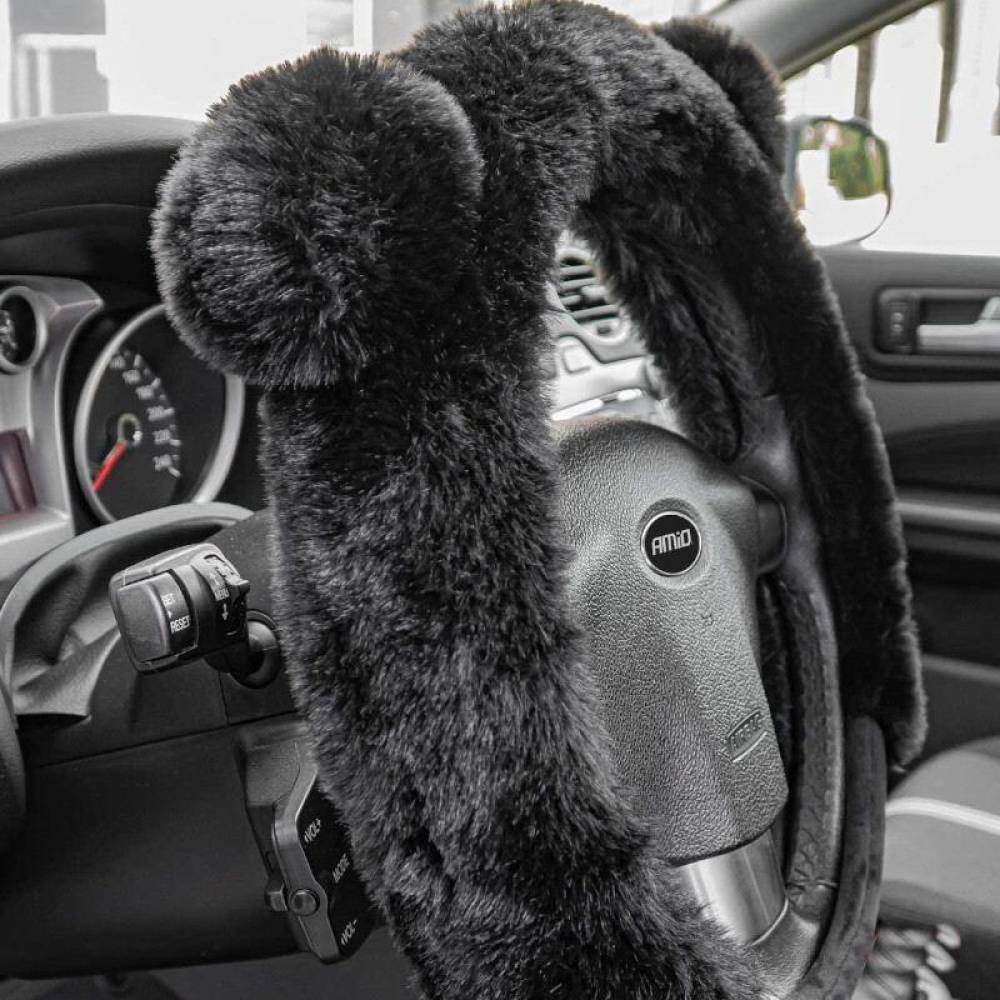 Husa volan 37-39cm neagra, pufoasa, Bear Ears, 04167 Amio Husa volan 37-39cm neagra, pufoasa, Bear Ears, 04167 Amio