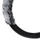 Husa volan 37-39cm gri cu negru, pufoasa, Bear Ears, 04165 Amio