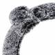 Husa volan 37-39cm gri cu negru, pufoasa, Bear Ears, 04165 Amio