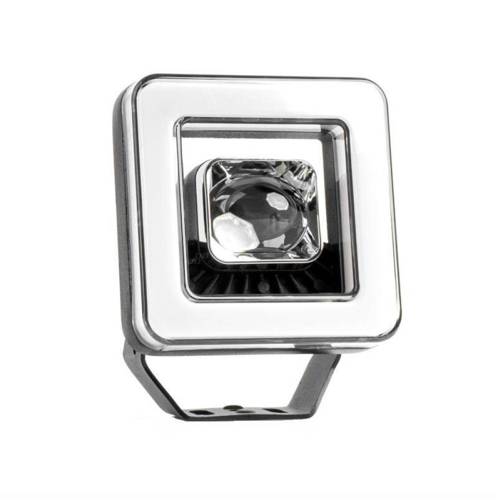 Proiector 114x114, LED, 9-36V, 45W, 8000lm, 4 functii, cu semnalizare si pozitie NEON, faza scurta, faza lunga, spot, 04198 Amio