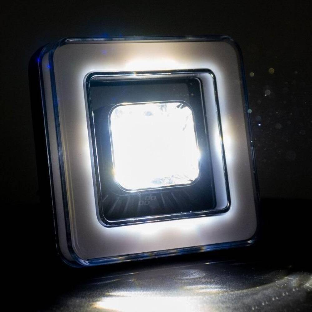 Proiector 114x114, LED, 9-36V, 45W, 8000lm, 4 functii, cu semnalizare si pozitie NEON, faza scurta, faza lunga, spot, 04198 Amio