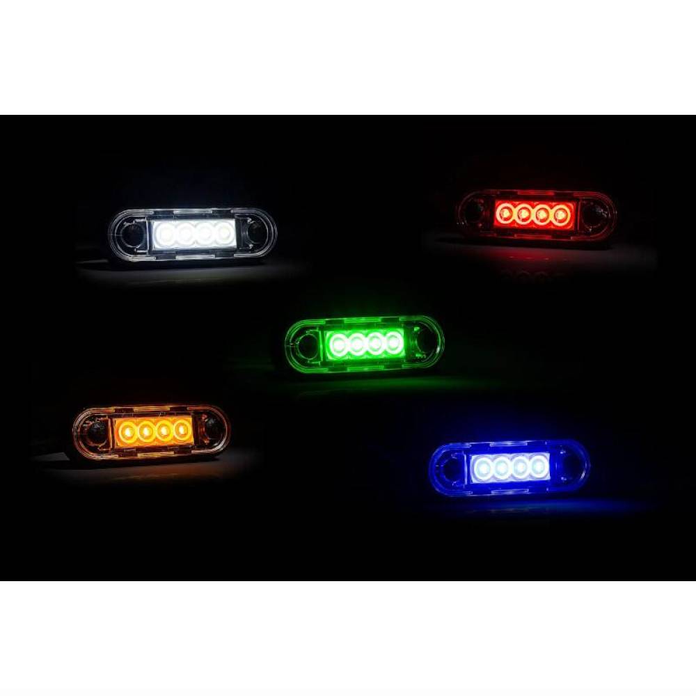 Lampa gabarit, 84x27, 2in1, LED, slim, alb-galben, cu 2 garnituri bullbar, FT-073 BZ LED DARK Fristom