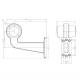 Lampa gabarit cu brat 195mm, cotit la 90°, LED, Old School, stanga, Retro Design FT-147 F L C/Z LED Fristom