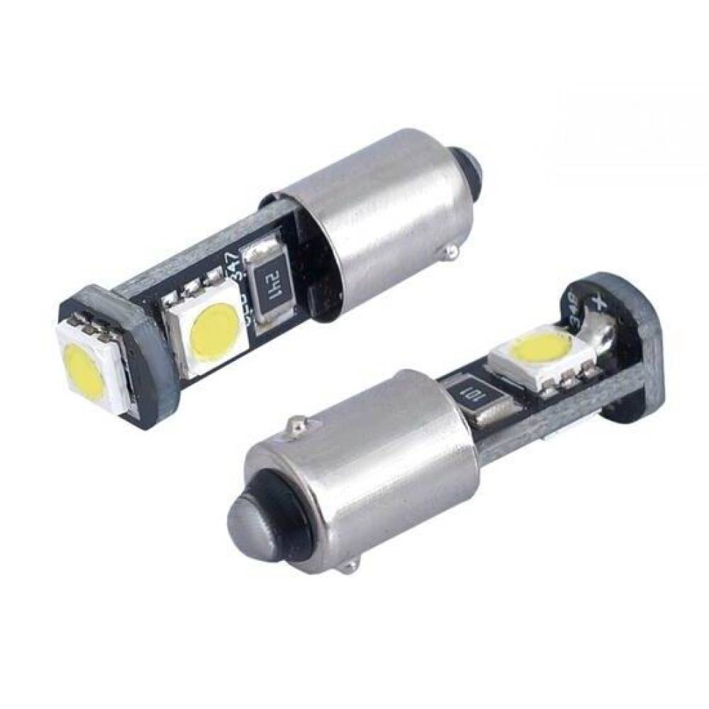 Set 2 becuri bord, T4W-BA9S, cu 3 Leduri SMD5050, 12V,  alb, Canbus, VISION 58313