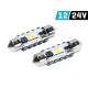 Set 2 becuri sofit SV8.5, C5W, 36mm, LED SMD3570, 12-24V, 3.4W, 400lm, iluminare 180gr, Canbus, Festoon, Vision 83210