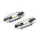 Set 2 becuri sofit SV8.5, C5W, 36mm, LED SMD3570, 12-24V, 3.4W, 400lm, iluminare 180gr, Canbus, Festoon, Vision 83210