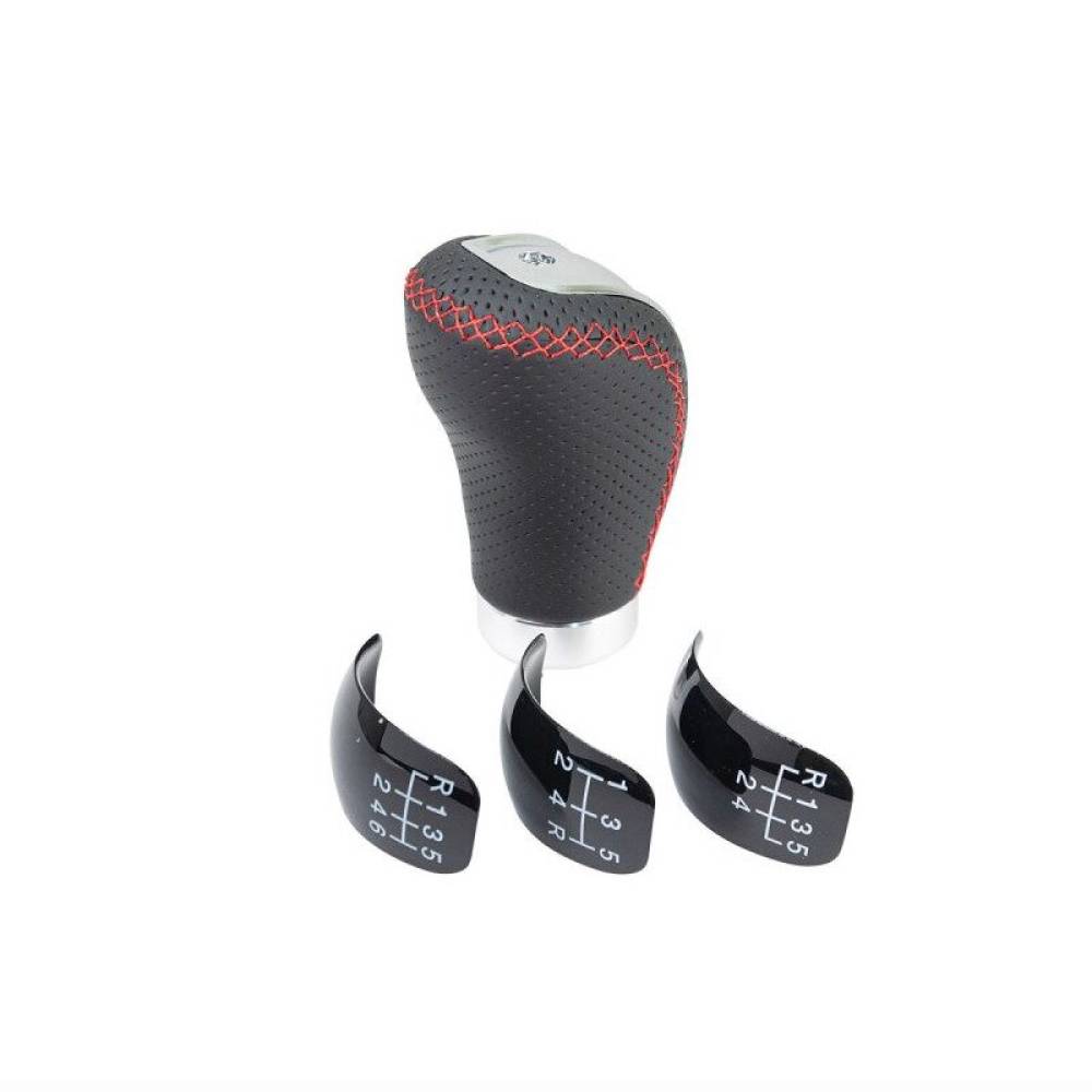 Maner schimbator viteze, piele perforata si cusatura rosie, 3 modele de viteze interschimbabile, 7337 Automax