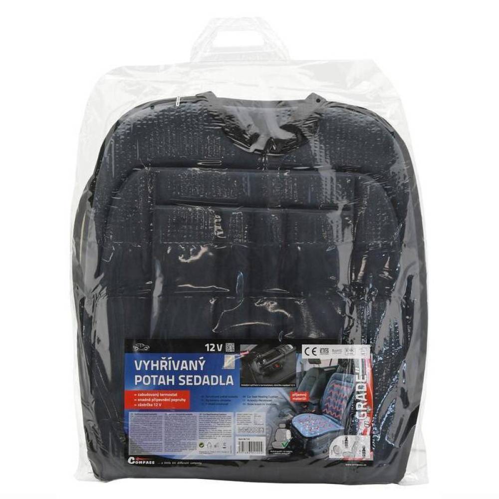 Perna scaun cu incalzire, 12V, velur albastru, cu termostat incorporat, GRADE, 04122 Compass