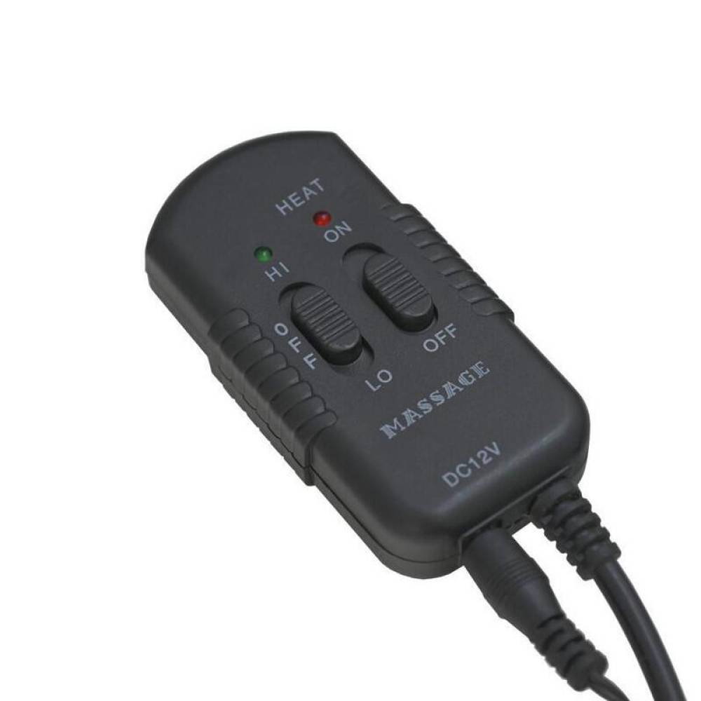 Perna scaun cu masaj si incalzire, neagra, 12V, cu termostat incorporat, TWIN 04079 Compass 