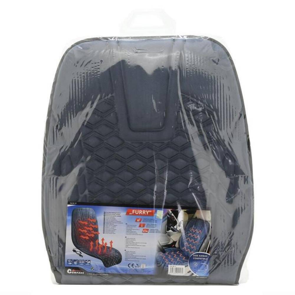 Perna scaun cu incalzire, 12V, velur albastru, cu termostat incorporat, comutator digital, Premium, FURRY, 04127 Compass