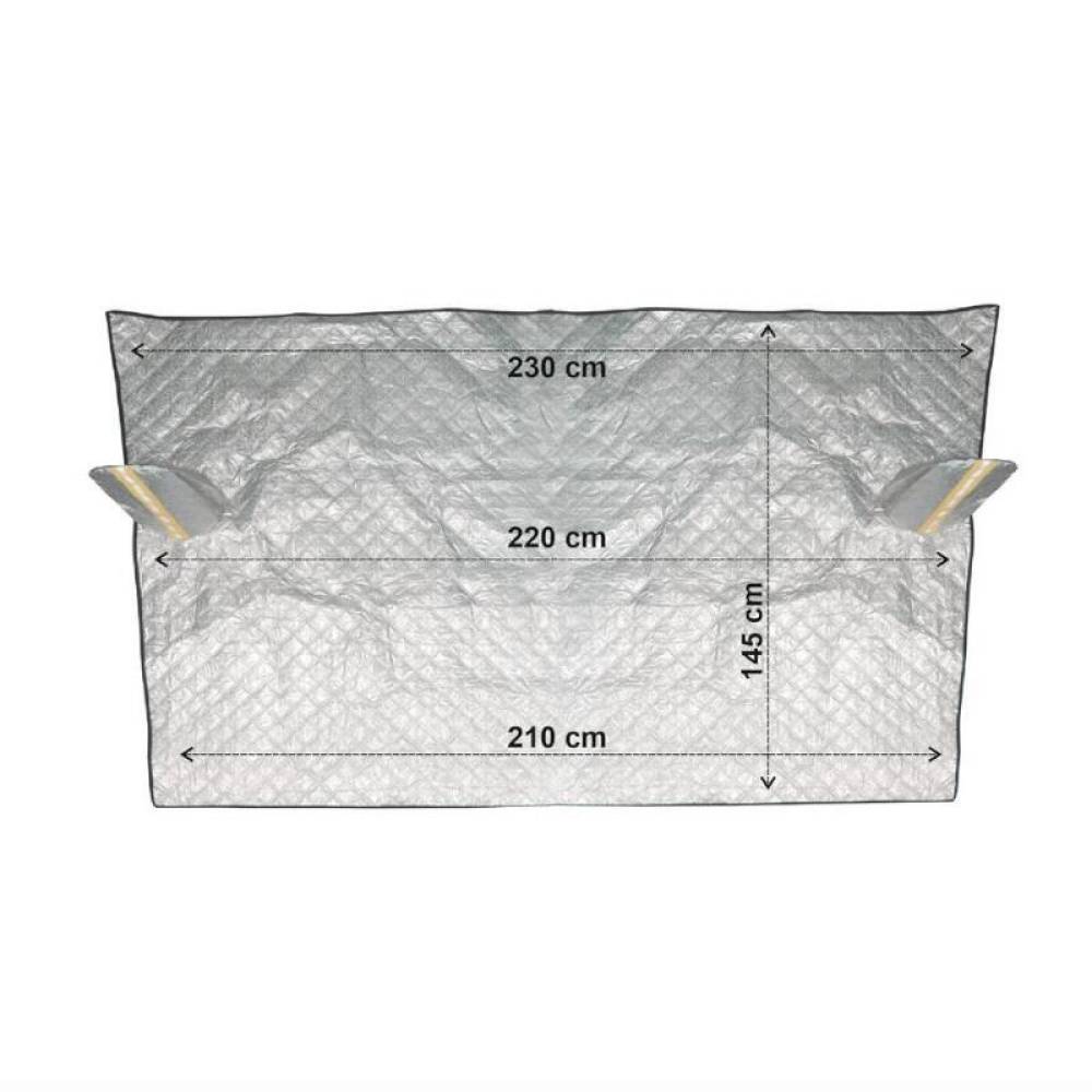 Husa parbriz si oglinzi, iarna-vara, 220x145cm, cu protectie impotriva inghetului sau razelor solare, fixare cu carlige, ICE GARD, 05956 Compass