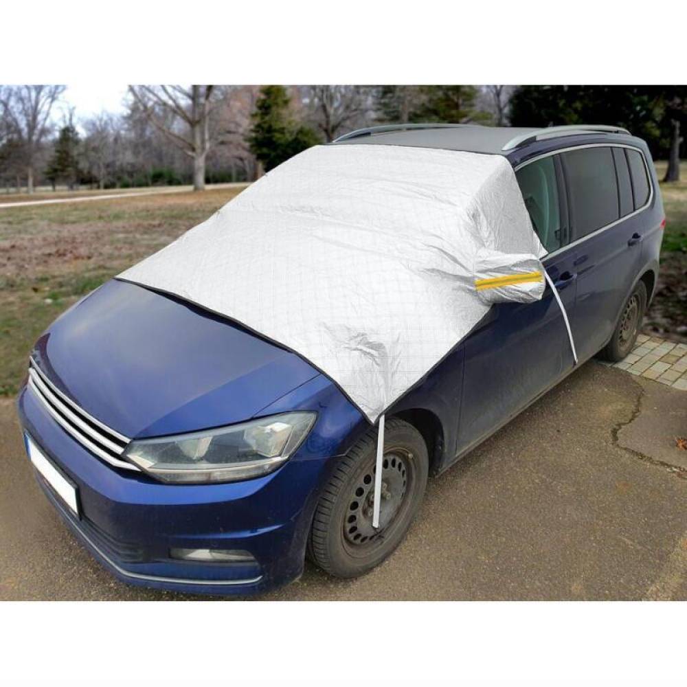 Husa parbriz si oglinzi, iarna-vara, 220x145cm, cu protectie impotriva inghetului sau razelor solare, fixare cu carlige, ICE GARD, 05956 Compass