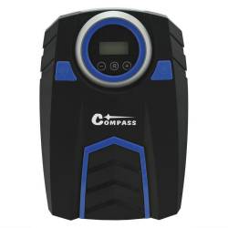 Compresor aer, 10bar, 12V, 120W, automat cu manometru digital, cu lanterna, 3 adaptoare, CORA, 07189 Compass Compresor aer, 10bar, 12V, 120W, automat cu manometru digital, cu lanterna, 3 adaptoare, CORA, 07189 Compass