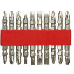 Set 10 biti dubli, PZ2 - 65MM, cu 2 capete, TO-66112 Compass Set 10 biti dubli, PZ2 - 65MM, cu 2 capete, TO-66112 Compass
