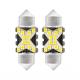 Set 2 becuri sofit, 12-24V, C5W, 31mm, 12 LED-uri SMD 2016, Canbus, alb, 04235 Amio