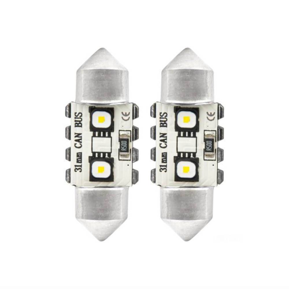 Set 2 becuri sofit, 12-24V, C5W, C3W 31mm, 2 LED-uri SMD 3838, Canbus, alb, 04247 Amio Set 2 becuri sofit, 12-24V, C5W, C3W 31mm, 2 LED-uri SMD 3838, Canbus, alb, 04247 Amio