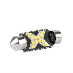 Set 2 becuri sofit, 12-24V, C5W, 39mm, 12 LED-uri SMD 2016, Canbus, alb, 04237 Amio