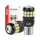 Set 2 becuri T10, 27 LED-uri, SMD 3014, 12-24V, W5W, 5500K, cu lupa, Canbus, alb, 04258 Amio