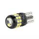Set 2 becuri T10, 27 LED-uri, SMD 3014, 12-24V, W5W, 5500K, cu lupa, Canbus, alb, 04258 Amio
