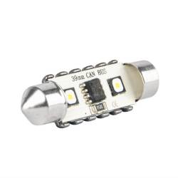 Set 2 becuri sofit, 12-24V, C5W, 39mm, 2 LED-uri SMD 3838, Canbus, alb, 04249 Amio