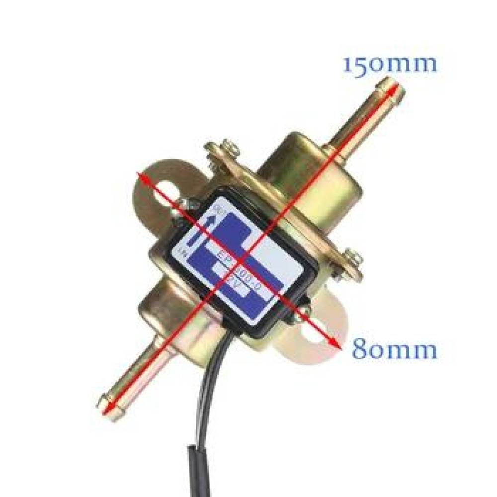 Pompa alimentare electrica 12V, universala, pentru combustibil benzina sau motorina, L=130mm, fi 8mm, OEM YK-3107, EP-500-0, bk SR67