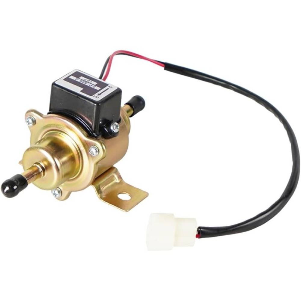Pompa alimentare electrica 12V, universala, pentru combustibil benzina sau motorina, L=130mm, fi 8mm, OEM YK-3107, EP-500-0, bk SR67