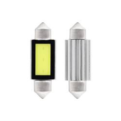 Set 2 becuri sofit, 12V, 2.4W, C5W, 39mm, 3 LED-uri COB, Canbus, alb, 01640 Amio