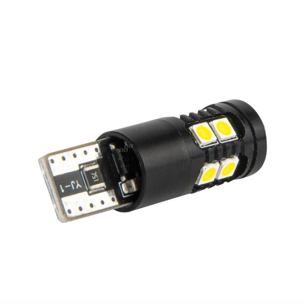 Set 2 becuri T10, 13 LED-uri, SMD 3030, 12-24V, W5W, 5500K, Canbus, alb, 04259 Amio