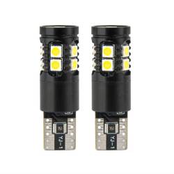 Set 2 becuri T10, 13 LED-uri, SMD 3030, 12-24V, W5W, 5500K, Canbus, alb, 04259 Amio