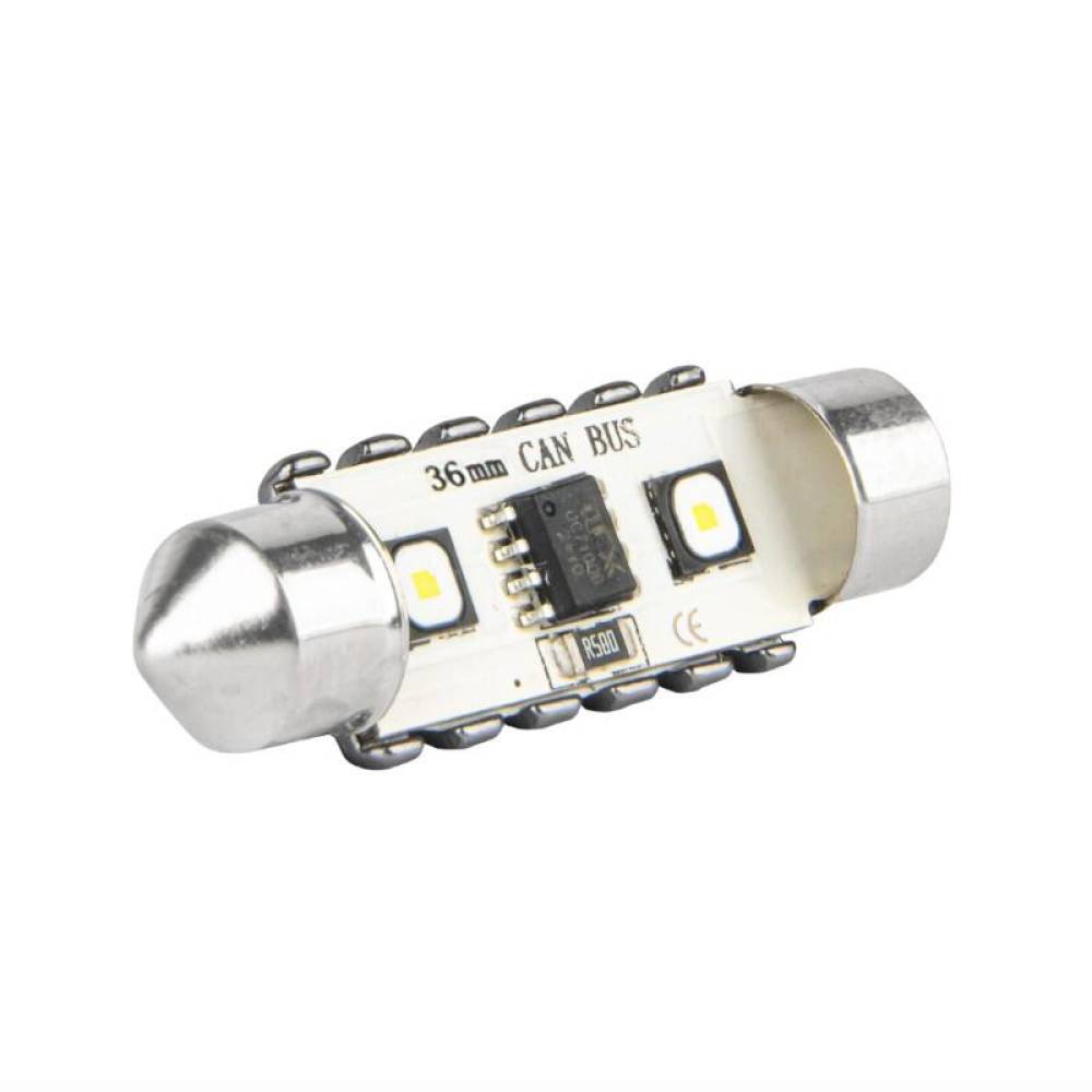 Set 2 becuri sofit, 12-24V, C5W, 36mm, 2 LED-uri SMD 3838, Canbus, alb, 04248 Amio