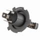 Set 2 becuri H4-H19, LED, 12V, 60W, 5600lm, 6000K, cu ventilator, Canbus, Hybrid 04114 Amio