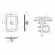 Oglinda 242x182mm, clema 16-20 mm, universala, tractor Massey Ferguson, Deutz, Case, Class, Fiat. Solus LS0237