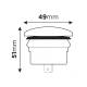 Priza cu 2 USB, cu LED rosu, 12-24V, incastrabila, 04228 Amio Priza cu 2 USB, cu LED rosu, 12-24V, incastrabila, 04228 Amio