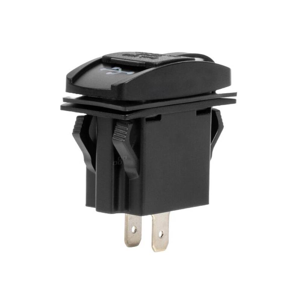 Priza cu 2 USB, cu LED rosu, 12-24V, incastrabila, 04228 Amio Priza cu 2 USB, cu LED rosu, 12-24V, incastrabila, 04228 Amio