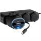 Incarcator auto 2 USB, cu cablu retractabil, LED albastru, 12-24V, USB-A si USB-C, 85W, 04176 Amio