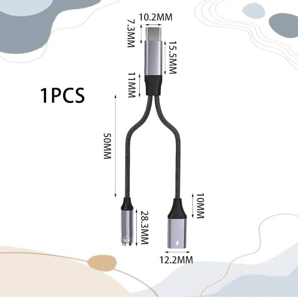 Adaptor cablu USB Tip-C la USB-C si Mini Jack Stereo, 3.5mm, 10cm, 04295 Amio Adaptor cablu USB Tip-C la USB-C si Mini Jack Stereo, 3.5mm, 10cm, 04295 Amio