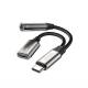 Adaptor cablu USB Tip-C la USB-C si Mini Jack Stereo, 3.5mm, 10cm, 04295 Amio Adaptor cablu USB Tip-C la USB-C si Mini Jack Stereo, 3.5mm, 10cm, 04295 Amio