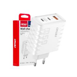 Incarcator rapid cu 2 USB-uri, priza 220V, 2 USB-C 35W, 3AQC, tehnologie GaN, 04288 Amio
