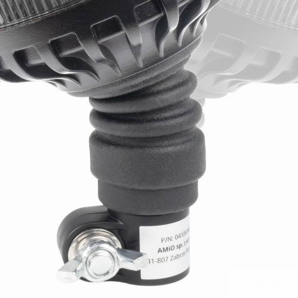 Girofar 12-24V, h169, 16 LED-uri, pe tija flexibila, difuzor transparent, lumina portocalie, 04107 Amio