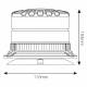 Girofar 12-24V, h103, 16 LED-uri, prindere cu magnet sau 3 suruburi, cablu 3m, cu intrerupator 2 butoane, 04110 Amio