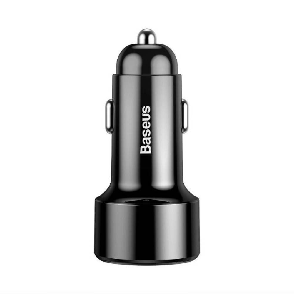 Incarcator auto 2xUSB, cu voltmetru, 12-24V, 45W QC 3.0, negru, Magic Dual, 29321 Baseus