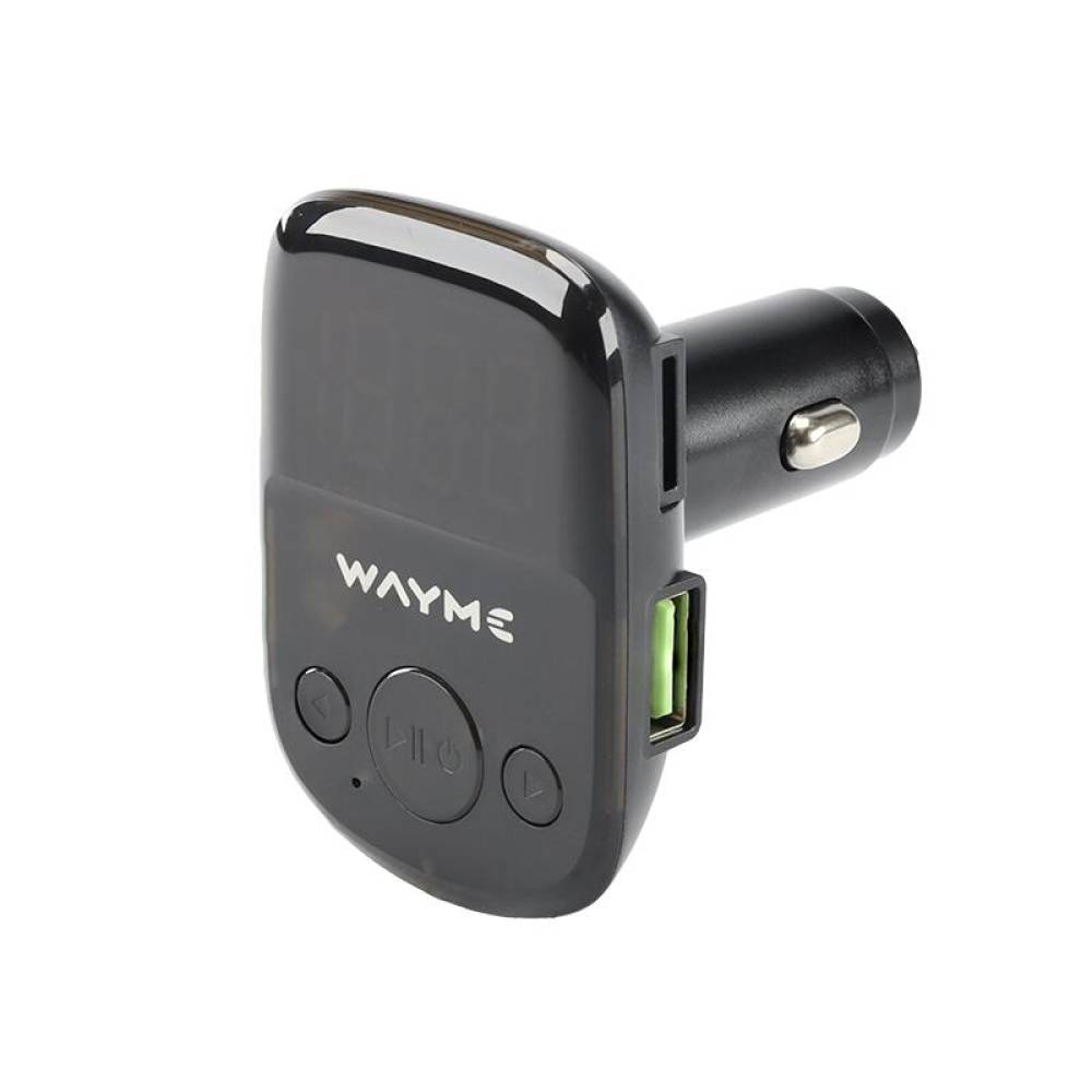 Transmitator FM Bluetooth, MP3, 12-24V, LED cu voltmetru, 2xUSB cu incarcare rapida QC3.0, AUTO-ID, Jack 3.5mm, Hands-Free, Micro SD, 63017 WAYME