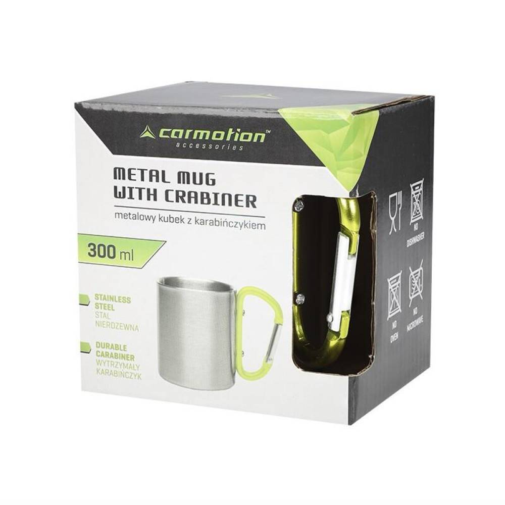 Cana metalica 300ml, cu maner carabina, Carmotion 83008