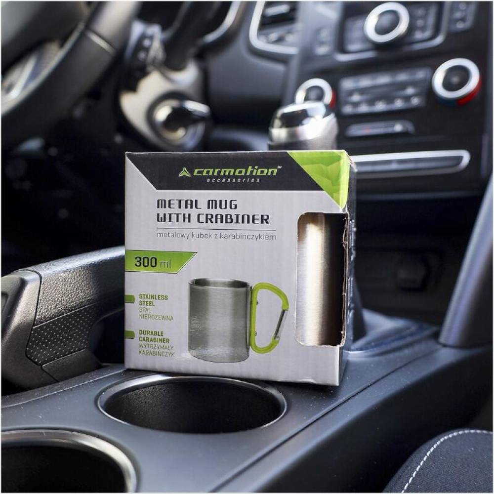 Cana metalica 300ml, cu maner carabina, Carmotion 83008