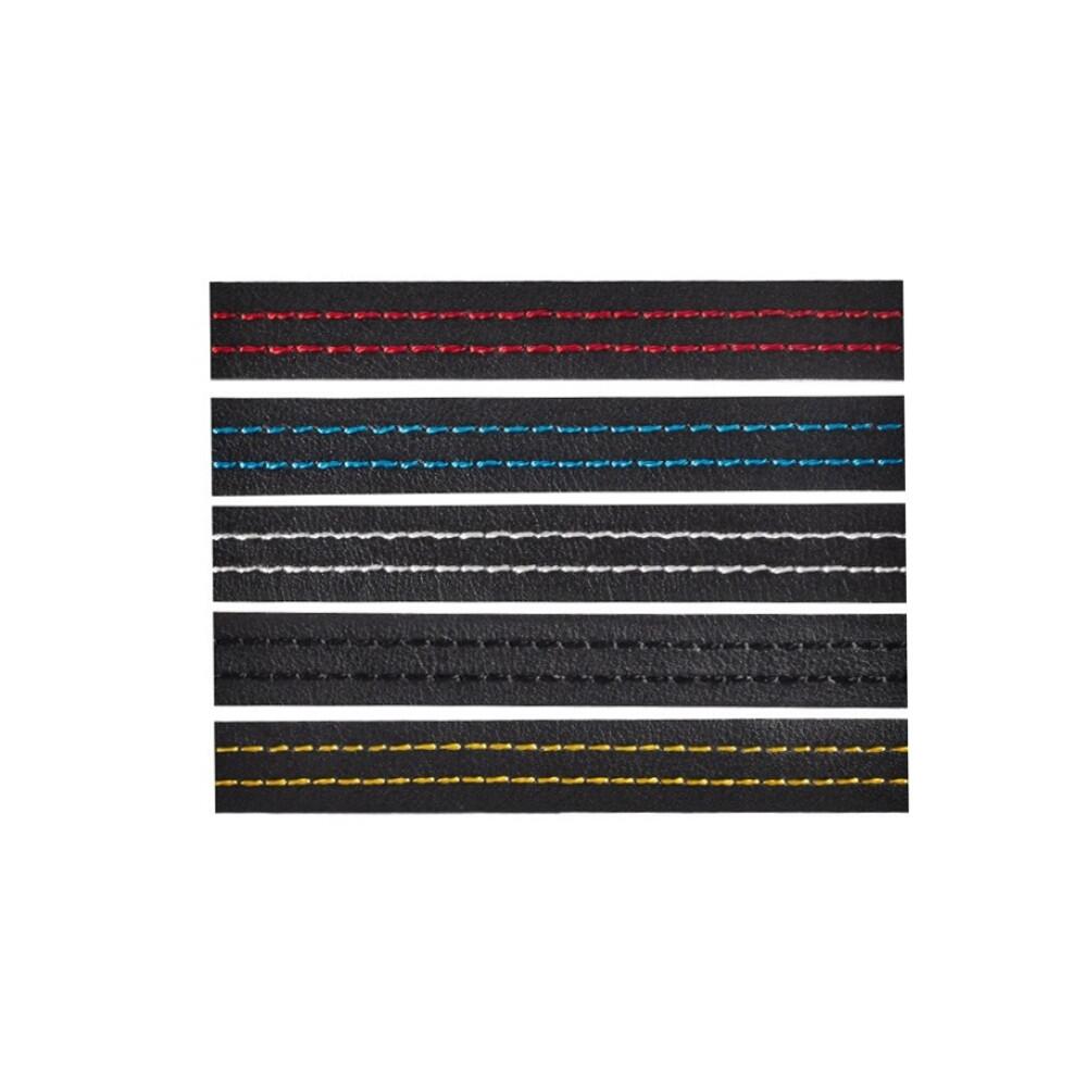 Banda autoadeziva imitatie piele, neagra, cusuta galbena, 2m x 1.54cm, BAC2-n/g