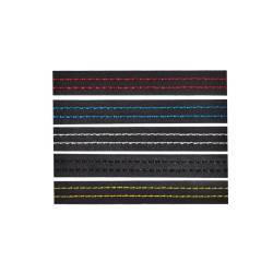 Banda autoadeziva imitatie piele, neagra, cusuta galbena, 2m x 1.54cm, BAC2-n/g