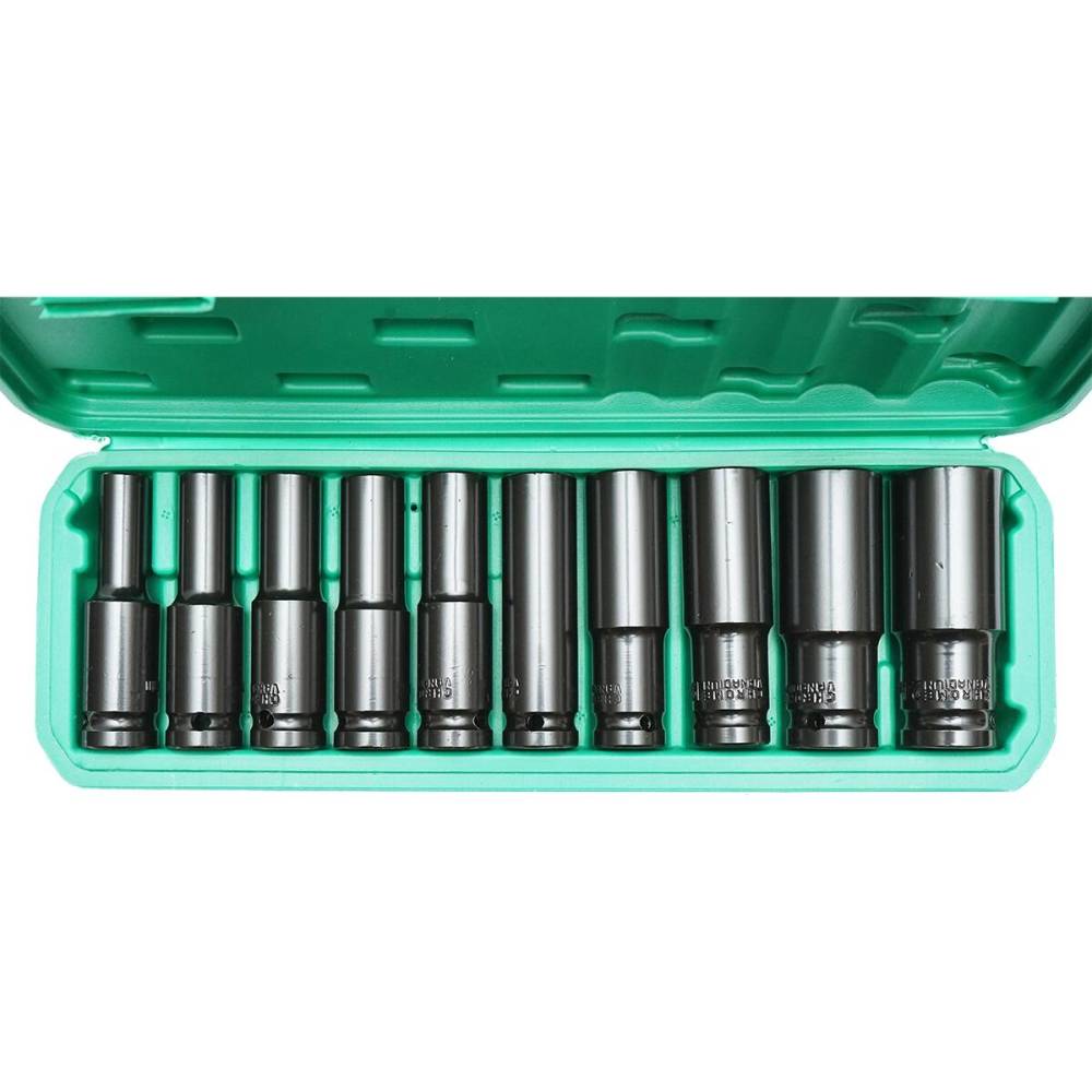 Trusa chei tubulare de impact, 8-24mm, cu patrat 1/2 inch 10 buc, BK80620 Breckner Germany