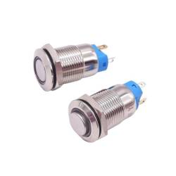 Intrerupator buton On-Off, cu retinere, fi12mm, aluminiu, 4 pini, LED, TLB93A Intrerupator buton On-Off, cu retinere, fi12mm, aluminiu, 4 pini, LED, TLB93A
